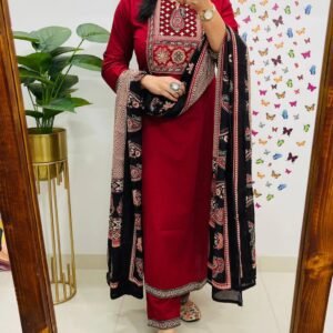 Pure fine Cotton fabric Kurti with Pant with cotton Dupatta