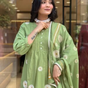 Beautiful Cotton fabric Printex Kurti Pant and Dupatta